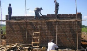 Photo laying bricks